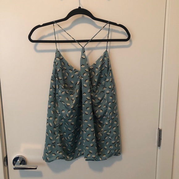 🎁4/20$🎁Pale blue strappy & flowy floral tank top - Picture 7 of 7